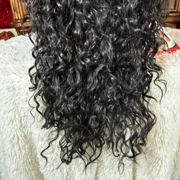 Isis Super Jacky 27" Lace Front Red Carpet Premiere Color 1B Wavy Synthetic Wig - Picture 14 of 16